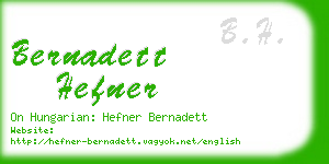 bernadett hefner business card